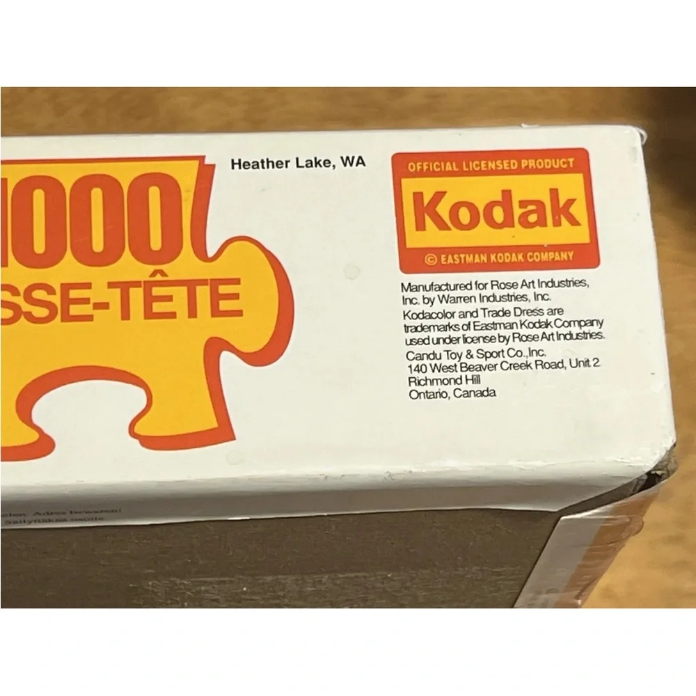 1995 BRAND NEW SEALED RoseArt Kodak  Kodacolor Puzzle Heather Lake WA 1000 Piece